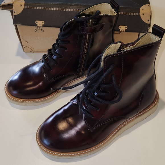 young soles Shoes Young Soles Rodney High Shine Leather Oxblood